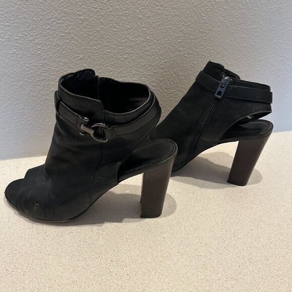 Coach Lafayette open toe heeled bootie in Black (Size 9.5) - Picture 1 of 6